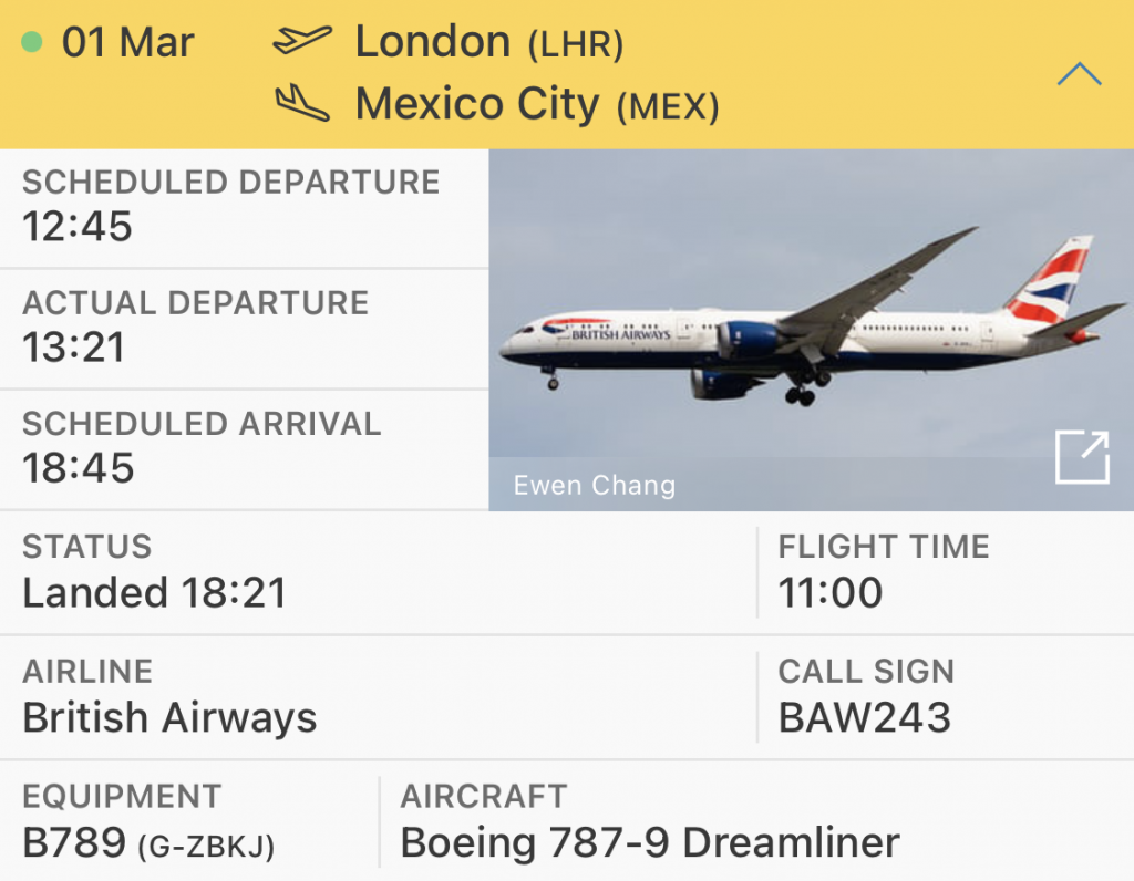 British Airways 787-9 (G-ZBKJ)